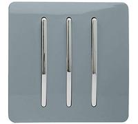 Trendi 3 Gang 2 Way 10 Amp Rocker Chrome Light Switch