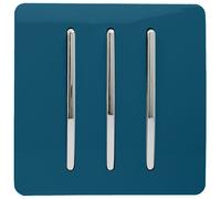 Trendi 3 Gang 2 Way 10 Amp Rocker Chrome Light Switch