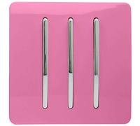 Trendi 3 Gang 2 Way 10 Amp Rocker Chrome Light Switch