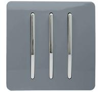 Trendi 3 Gang 2 Way 10 Amp Rocker Chrome Light Switch