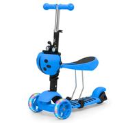 Trendi® 3-in-1 Kids Scooter with LED Light-Up Wheels - Adjustable Handlebar & Removable Seat | 3-Wheel Kick Scooter for Toddlers & Children 3+ (Blue)