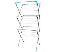 Trendi 3 Tier Clothes Airer, Clothes Rack Drying Indoor and Outdoor Laundry Rack with Non Slip Feet and Corner Spaces for Hangers, Flat Foldable for Space Saving