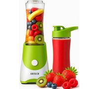 Trendi 300W Personal Blender Portable Smoothie Maker With Two 600Ml Bottles And One Touch Operation- Green