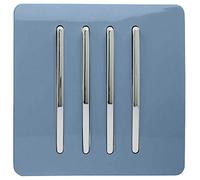 Trendi 4 Gang 2 Way Artistic Modern Glossy 10 Amp Rocker Tactile Light Switch