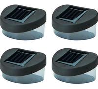 Trendi 4 Solar Powered Led Fence Lights Outdoor Wall Garden Door Lighting Shed Path New