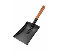 Trendi 9" Metal Shovel With Wooden Handle Heavy Duty Ash Coal Scoop For Fireplace, Bbq Fire Pit