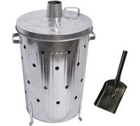 Trendi 90 Litre Extra Large 90L Galvanised Metal Incinerator + Shovel