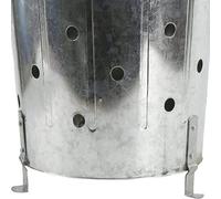 Trendi 90L Extra Large Galvanised Metal Incinerator Bin Heavy Duty Garden Waste Burner With Lid Airflow Holes Outdoor Fire Bin