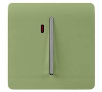 Trendi Artistic Modern Glossy 20 A Tactile Light Switch & Neon Insert Moss Green