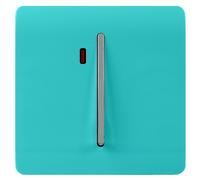 Trendi Artistic Modern Glossy 45 A Tactile Light Switch & Neon Insert Bright Teal