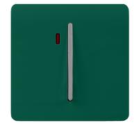 Trendi Artistic Modern Glossy 45 A Tactile Light Switch & Neon Insert Dark Green