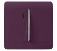 Trendi Artistic Modern Glossy 45 A Tactile Light Switch & Neon Insert Plum