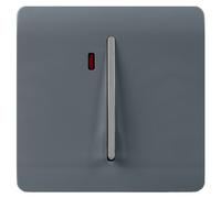 Trendi Switch 45Amp Switch With Neon in Warm Grey