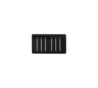 Trendi Artistic Modern Glossy 6 Gang 2 Way Rocker Double Plate Tactile Light Switch in Piano Black