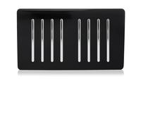 Trendi Artistic Modern Glossy 8 Gang 1 Way Rocker Piano Black Double Plate Tactile Light Switch