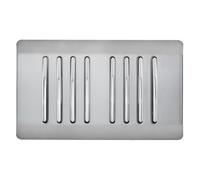 Trendi Artistic Modern Glossy 8 Gang 2 Way Rocker Double Plate Light Switch in Stainless Steel