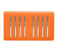 Trendi Artistic Modern Glossy 8 Gang 2 Way Rocker Double Plate Tactile Light Switch Orange