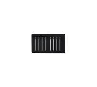 Trendi Artistic Modern Glossy 8 Gang 2 Way Rocker Black Double Plate Tactile Light Switch in Black