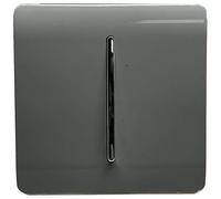 Trendi Switch 1 Gang Retractive Home Automation Switch in Charcoal Grey