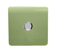 Trendi Artistic Modern 1 Gang 2 Way 120w LED Dimmer switch Moss Green