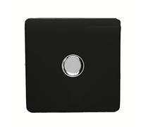 Trendi 1 Gang LED Dimmer - Black, Black