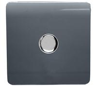 Trendi 1 Gang LED Dimmer Switch - Warm Grey, Grey