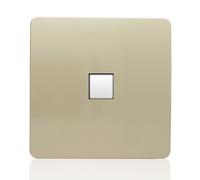 Trendi Artistic Modern Glossy Tactile RJ45 Cat 5e & Cat 6 Ethernet Socket Gold ART-PCGO