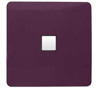 Trendi Artistic Modern Glossy Tactile RJ56 Cat 5e&Cat 6 Ethernet Socket Plum