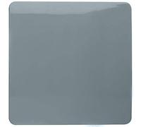 Trendi Artistic Modern Glossy Tactile Single Blanking Plate Cool Grey