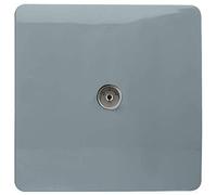 Trendi Artistic Modern Glossy Tactile TV Socket Cool Grey