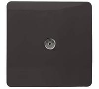 Trendi Artistic Modern Glossy Tactile TV Socket Dark Brown
