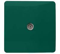 Trendi Artistic Modern Glossy Tactile TV Socket Dark Green