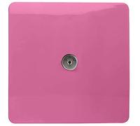 Trendi Artistic Modern Glossy Tactile TV Socket Pink