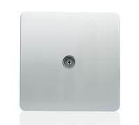 Trendi Artistic Modern Glossy Tactile TV Socket Silver ART-TVSSI