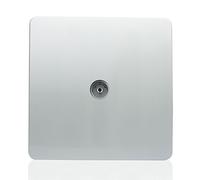 Trendi Artistic Modern Glossy Tactile TV Socket Silver ART-TVSSI
