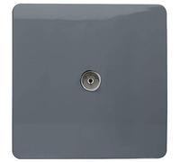 Trendi Artistic Modern Glossy TV Socket Warm Grey