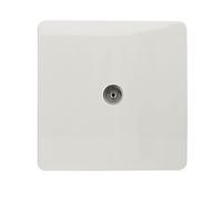 Trendi Switch TV Socket ART-TVSWH – Artistic Modern Glossy Tactile White
