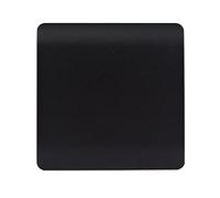 Trendi Artistic Modern Tactile Single Blanking Plate Matt Black