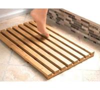 Trendi Bamboo Wooden Bath Mat | Rectangular Bath Mat | Bath Mats For Bathroom, Outdoor Shower & Spa | Multipurpose with Anti Slip Rubber Feet Duck Board Wooden Shower mats