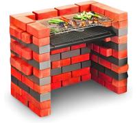 Trendi Diy Brick Charcoal Bbq Grill Kit Stainless Steel Cooking Grate With Ash Tray, Outdoor Garden Barbecue Grill Rack