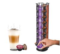 Trendi Dolce Gusto Coffee Pod Holder - Premium Organizer | Holds 24, 32, 36, 40, or 72 Capsules | 360° Rotating Stand with Space-Saving Design & Non-Slip Feet | Ideal for Kitchen & Office Storage (32)