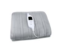 Trendi Electric Throw Blanket 120W Heated Blanket with Digital Controller, Overheat Protection, Machine Washable Soft Flannel - Grey Heated Throw for Sofa, Bed (130 × 180 cm (Large))