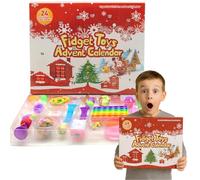Trendi Fidget Advent Calendar 2025 - 24 Days Countdown with Sensory Toys for Kids & Adults | Stress Relief, Focus & Fun Pop-It, Squishies, Stretchy Tubes, Spinner & More