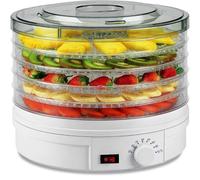 Trendi Food Dehydrator 5 Tier - Fruit Dryer 250W with Adjustable Temperature Control from 35-70°C, Removable Trays, for Drying Jerky, Meat, Fruit, Vegetables and Healthy Snacks BPA Free
