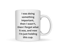 Trendi Funny Quote Coffee Mug - “I was Doing Something Important…” Novelty Ceramic Tea & Coffee Cup, White 11oz Mug, Gift for Office, Home & Forgetful Friends