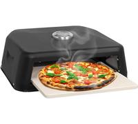 Trendi Grill Top BBQ Pizza Oven | Pizza Stone Included, for Electric, Charcoal & Gas Barbecue Grills - Temperature Gauge, Carry Handles - for up to 12” Pizzas | Pizza, Naan Bread, Meat, Fish & Veg
