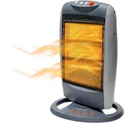 Trendi Halogen Heater 400W /800W/ 1200W 3 Power Settings, Carry Handle, and Long-Lasting Feature - Replaceable Halogen Tubes, Lightweight, Moveable, Super Silent, Overheat & Tip Over Protection (1)