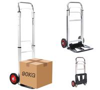 Trendi Heavy Duty Folding Hand Truck - Aluminum Trolley with 90KG Capacity, Foldable Multi-Purpose Sack Barrow for Shopping, Camping, Garden & Pallet