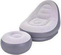 Trendi Inflatable 2 Piece Deluxe Lounger And Footstool/perfect Chair For Gaming Reading N Movie Watching/lounger Size 125X100X85