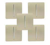 Trendi Modern 1 Gang 1 or 2 way Screwless Rocker Light Switch in Champagne Gold (Pack of 5)